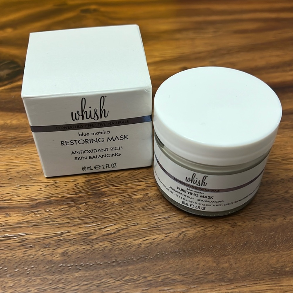 Whish Blue Matcha Restoring Mask Antioxidant Rich and Skin Balancing